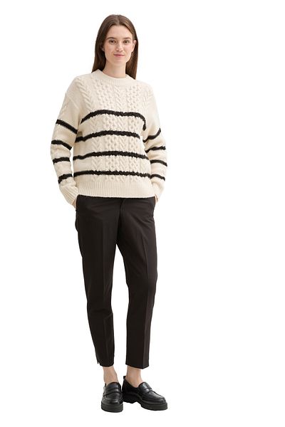 Tom Tailor Denim pullover de cablu decupat