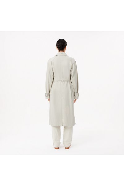 Lacoste Oversized Denim Trench Coat for Women