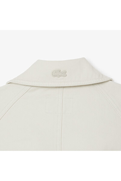 Lacoste Oversized Denim Trench Coat for Women