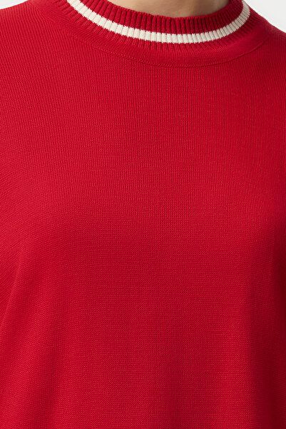 Edit by Trendyol Knitwear Sweater - Red, Piping, Tedaw25Ak00007
