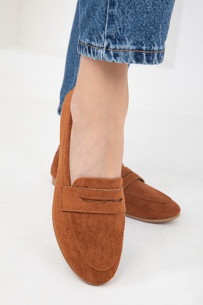 SOHO Tan Suede Women's Ballerinas - Model 19866