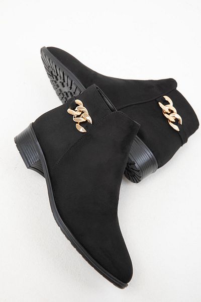 SOHO Чорні замшеві жіночі черевики Bootie 16536