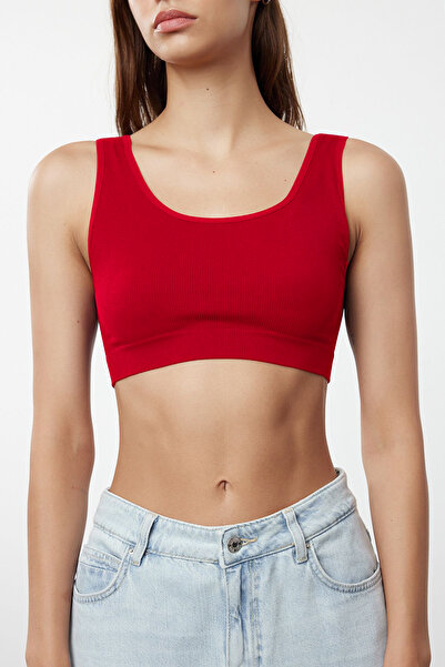Trendyol Collection Piros varrat nélküli bralette melltartó - huzal nélkül, kupak nélkül, THMAW22SU0027