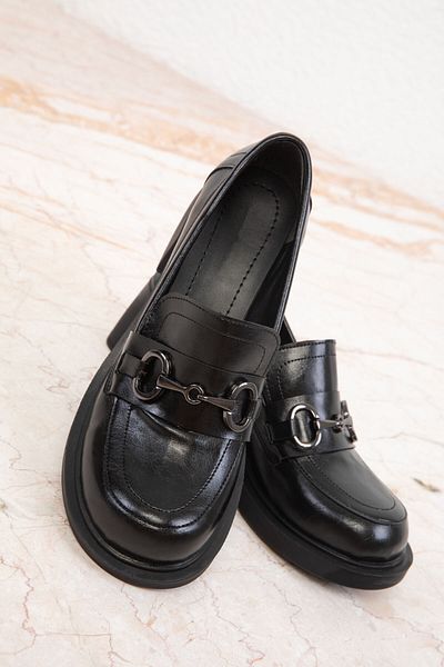 SOHO Klasyczne czarne damskie buty na obcasie - 19740