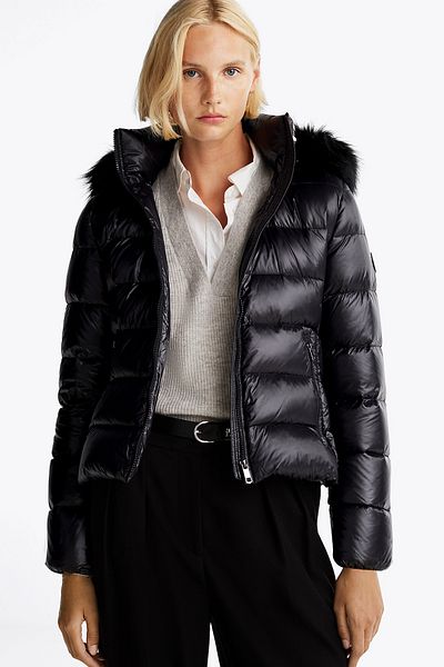 Tommy Hilfiger Gloss down Tyra Jkt with Fur