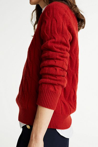 Tommy Hilfiger PUHA GYAPJÚ KÁBEL C-NK