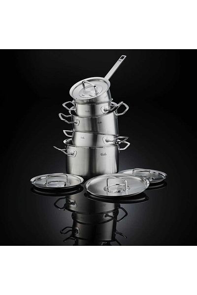 Fissler Pure Collection 9 Piece Metal Lid Steel Pot Set