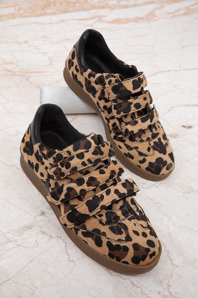 SOHO Leopard-Schwarz Damen Sneaker 19894
