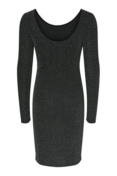 PIECES PCLINA LS O-NECK SHORT DRESS MM JRS