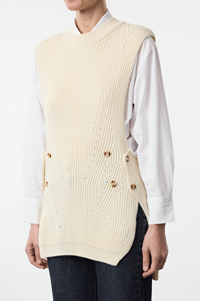 Edit by Trendyol Светр на ґудзиках з капюшоном з капюшоном з капюшоном з капюшоном на ґудзиках Suveter TEDAW25SV00007