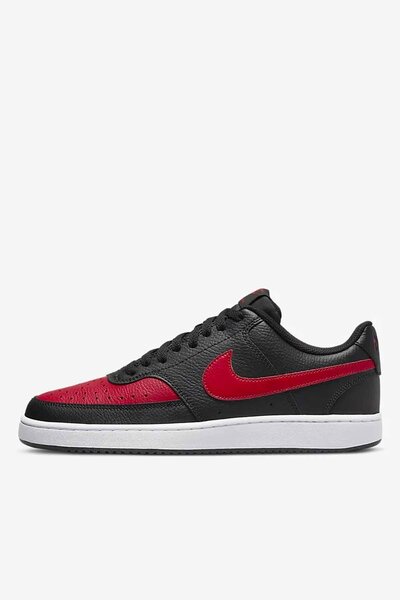 Nike Court Vision Low Erkek Günlük Spor Ayakkabı DV6488 001-Siyah-Krmz