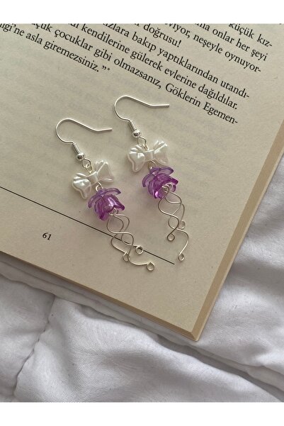 bettymettys Mor Jellyfish Denizanası y2k Fairycore Küpe