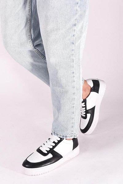rekorsport Pantofi sport casual pentru bărbați Air Force V2 - piele kaki, negru-alb RS-8004