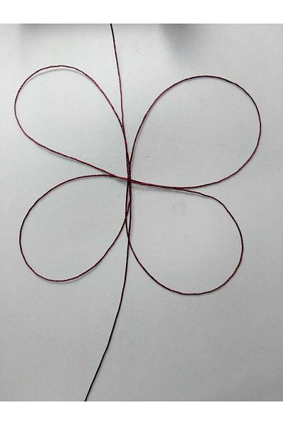 Eskişehir hobi sanat Claret Red Rosary Thread - 0.5 Mm, 25 Meters