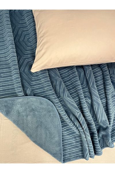 Özdilek Indigo Single Blanket Thick Embos