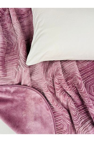Özdilek Burgundy Single Thick Embos Blanket