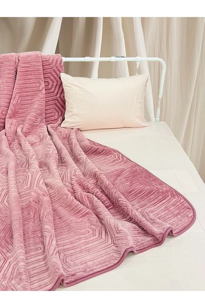 Özdilek Burgundy Single Thick Embos Blanket