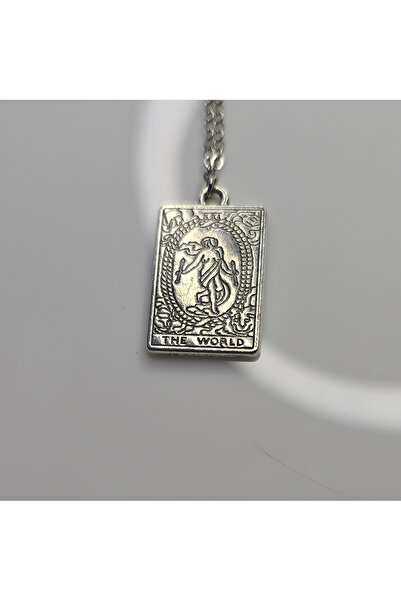 Atelier Nui Tarot Kartları The World Charm Kolye / Ay yıldız kese hediyeli