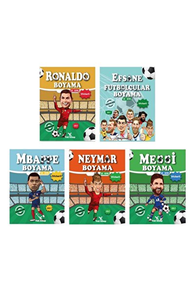 yeti kitap Efsane Futbolcular Boyama Kitabı Seti 5 Kitap