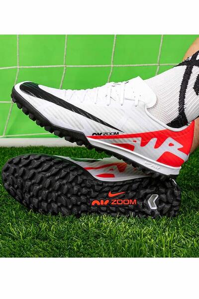 Nike Zoom Vapor 15 TF Yarı pro Erkek Halı Saha Ayakkabı DJ5635-600-beyaz/krmz