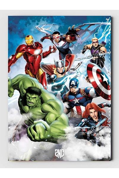 ZNC كتاب تلوين الأطفال Avengers - 20 صفحة كاملة مع صور + ملصق مقاس A4 هدية
