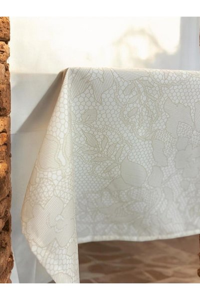 Kedi Tekstil ve Tasarım Natural Elegance Rectangular Tablecloth (140X220 cm)