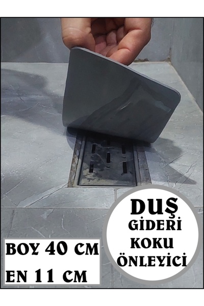 COZLEY SİYAH RENK Kötü Koku Önleyici Uzun Duş Gideri Silikon Mat Duş Gideri Kapağı Tıpası Böcek Önleyici