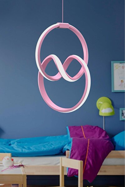 Rarossa Emily Pembe Tekli Sarkıt Led Günışığı Ultra Ledli Salon Mutfak Oda Ho...