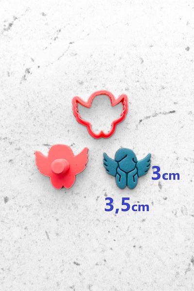 WE3D Cute Angel Polymer Clay Ceramic Plasticine Mold Set 3X3,5Cm