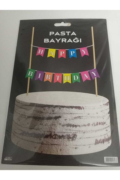 asöy Happy Birthday Written Cake Flag Banner Pennant Cake Decoration Colorful Banner
