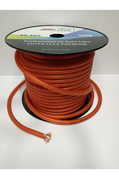Edison 4ga Auto Plumbing Cable, Plus Cable 5 Meters (ORANGE)