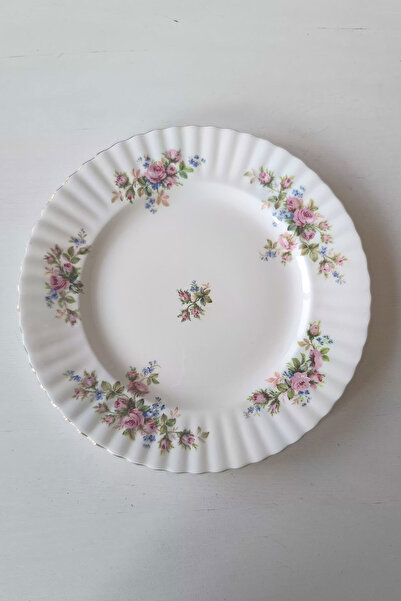 Royal Albert Moss Rose Bone China İngiliz Vintage Pasta Tabağı 19 cm