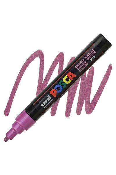 UNİ-BALL Uni Posca Water Based Poster Marker Pc-5M 1.8-2.5 Metallic Pink M13