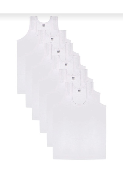 Seher 6-Piece Combed Cotton Tank 100% Cotton White
