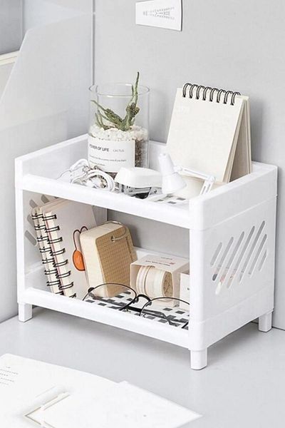 Tanemce Two Tiers Bathroom Kitchen In-Cabinet Organizer Organizer Shelf Multi-Useful Shelving Unit