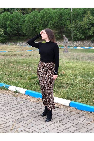 SEVENLINE Дамска пола с леопардов принт