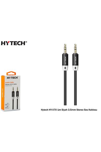 Hytech كابل صوت ستيريو Hy-x70 بطول 1 متر أسود 3.5 ملم