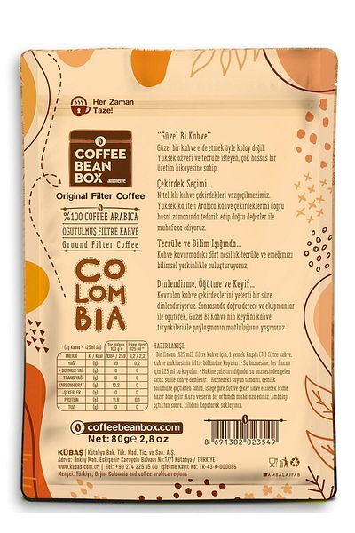Altıntelve Colombia Filter Coffee 80 Gr