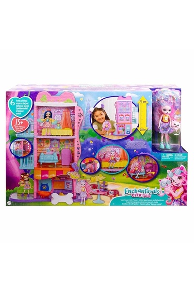 Enchantimals Şehir Evi Ve Kafe Oyunu Oyun Seti Mtl-hhc18