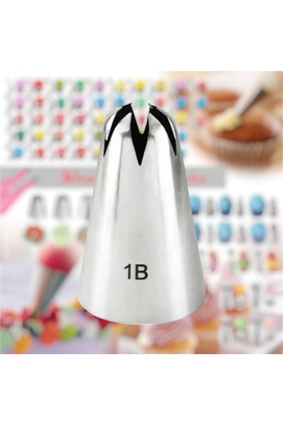 artizanmutfak Büyük Boy Kapalı Yıldız 6 Diş Krema Duyu 30x17x47 Mm | İthal Kr...