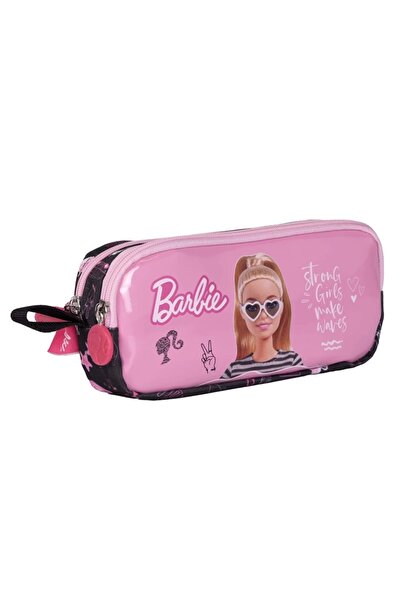 Barbie TMN 592896 ÇİFT BÖLMELİ KALEM ÇANTASI 2703 PEMBE-SİYAH