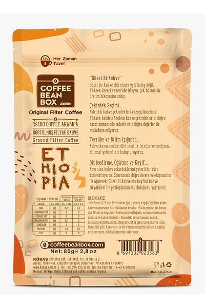 Altıntelve Ethiopia Filter Coffee 80 Gr