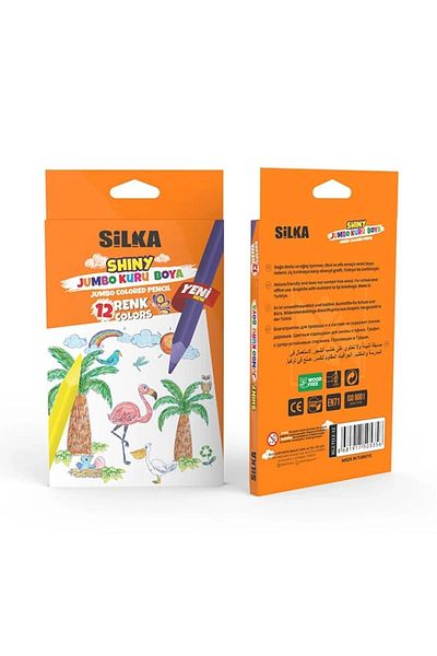 Silka Silka KL2.TJ12 - Shiny Jumbo Triangle Course Crayons Set of 12