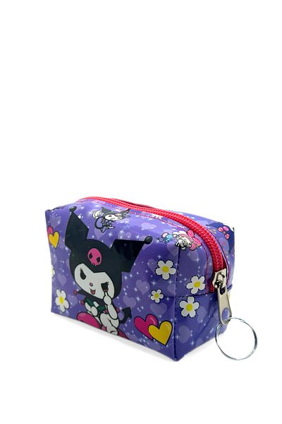 sinbEsg Coin Purse with Double Bracelet Gift for Kid - Cartoon Print Coin Purse Kuromi