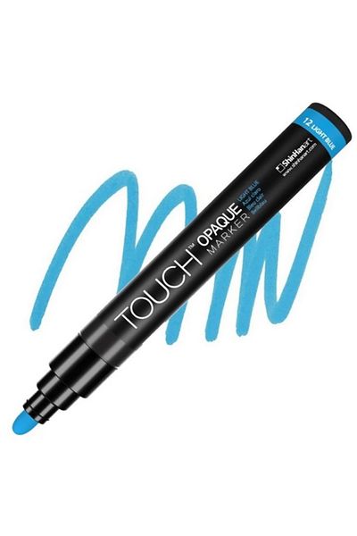 Touch 1.5-2.3mm Medium Pack Light Blue Opaque Water Based Marker Pen - Sh 8613003 -2021