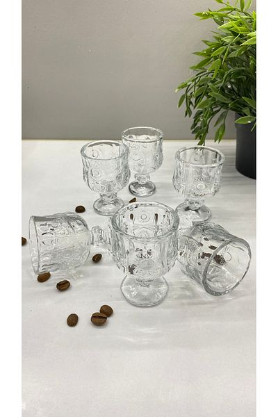 MİMOZA PARK 6 Crystal Coffee Glasses - Pack of 6