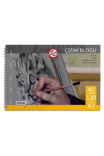 Talens كتاب صور حلزوني - A3 120 جرام.40yp.- T120a34000