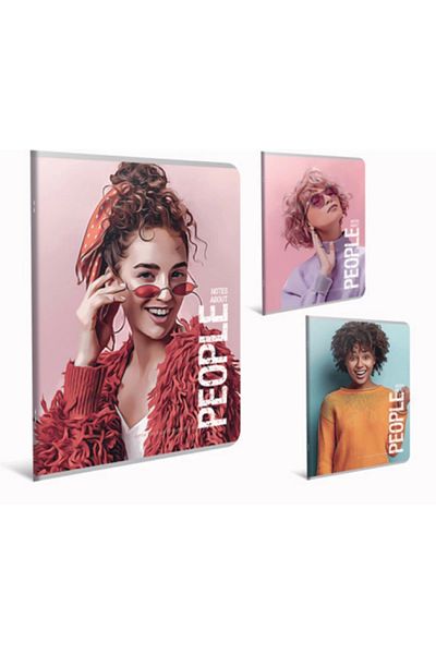 Gıpta GIPTA People Wire Stitched Cardboard Cover - A4 80YP Checked Notebook