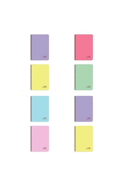 KESKİN COLOR Sharp Pastel Show Pp Cover Spiral Notebook A4 96 Yp. Checkered 324432-99