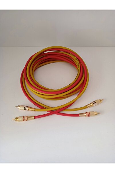 YSN Amfi Rca Kablosu 5 Metre %100 Bakır Sarı Kırmızı Rca Ses Aktarım Kablosu ...